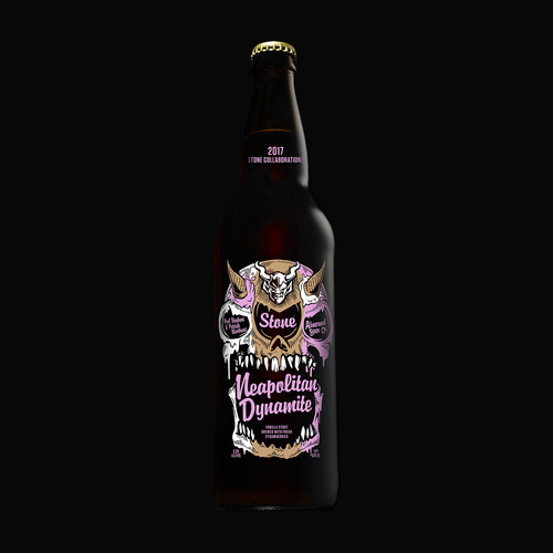 Paul Bischeri & Patrick Martinez / Abnormal Beer Company / Stone Neapolitan Dynamite bottle