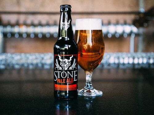 Stone Pale Ale 2.0 Bottle & Glass