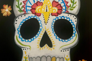 sugar skull painting