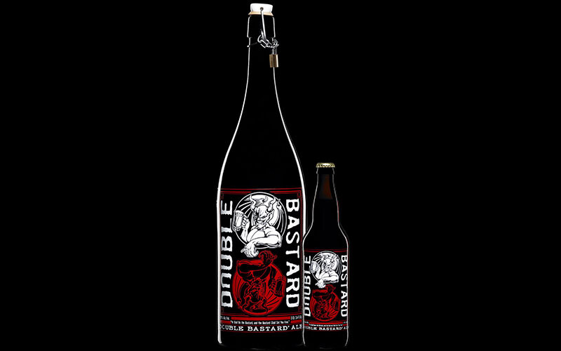 Bottle of double bastard ale