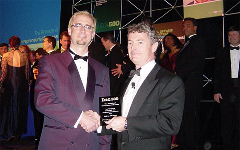 Greg Koch accepting the Inc 500 award