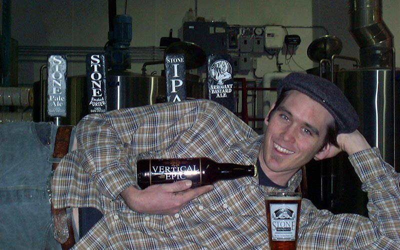 Posing with the vertical epic ale