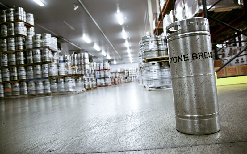 Barrels in the brewery