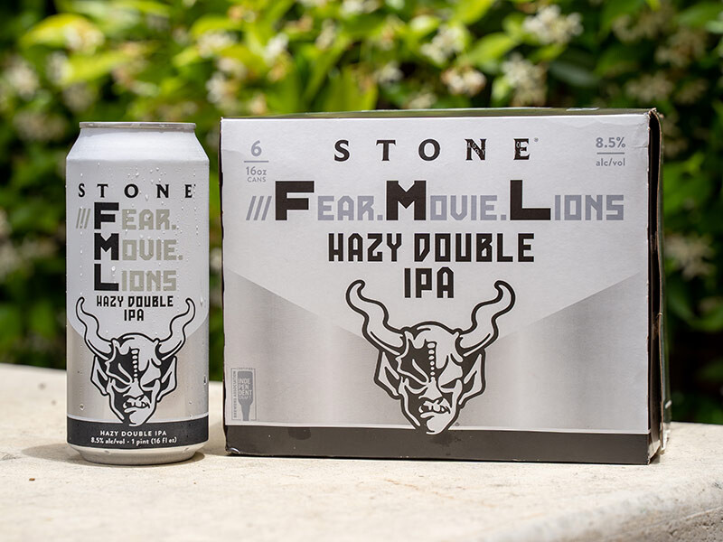 Stone ///Fear.Movie.Lions Hazy Double IPA can and six-pack