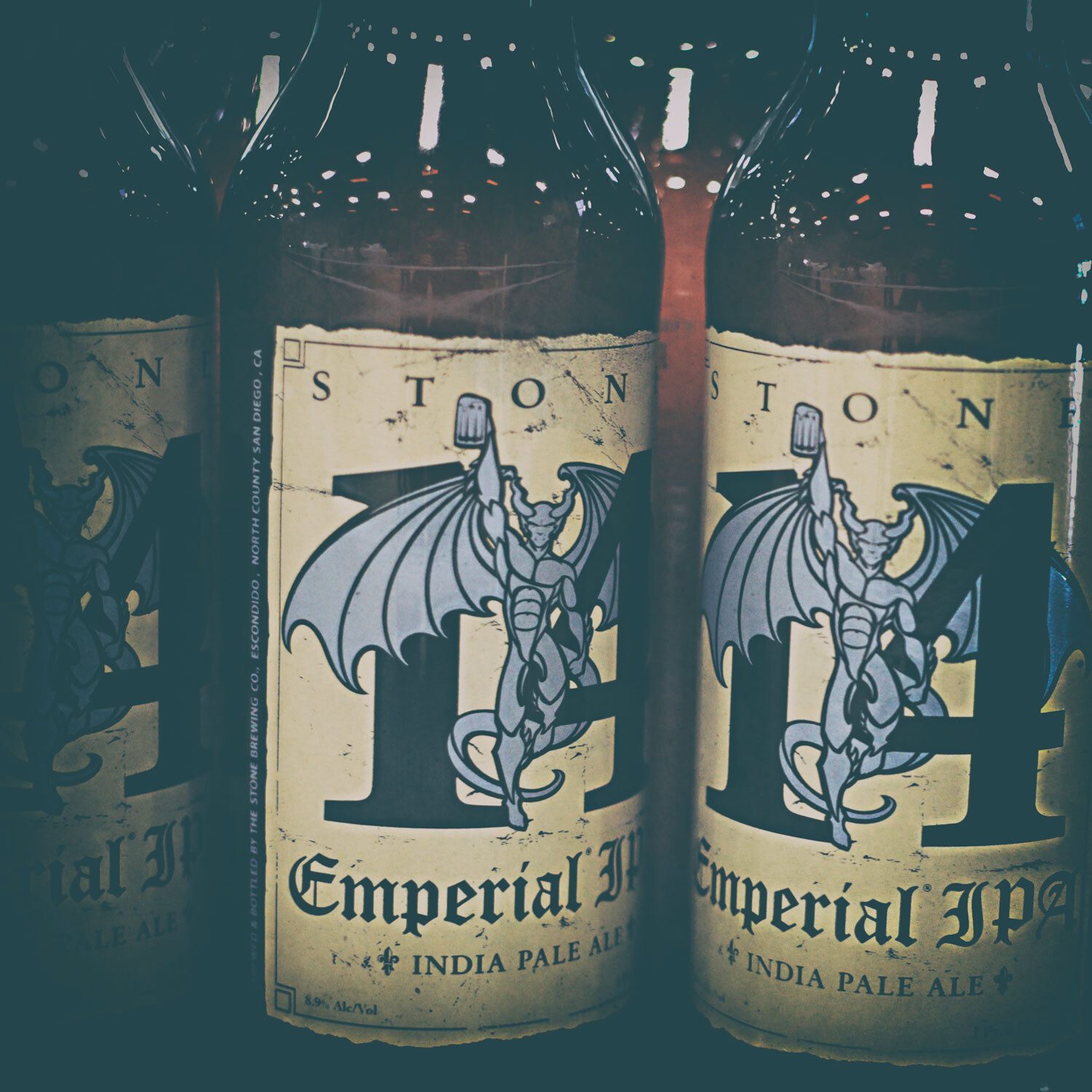 Stone 14th Anniversary Emperial IPA bottles