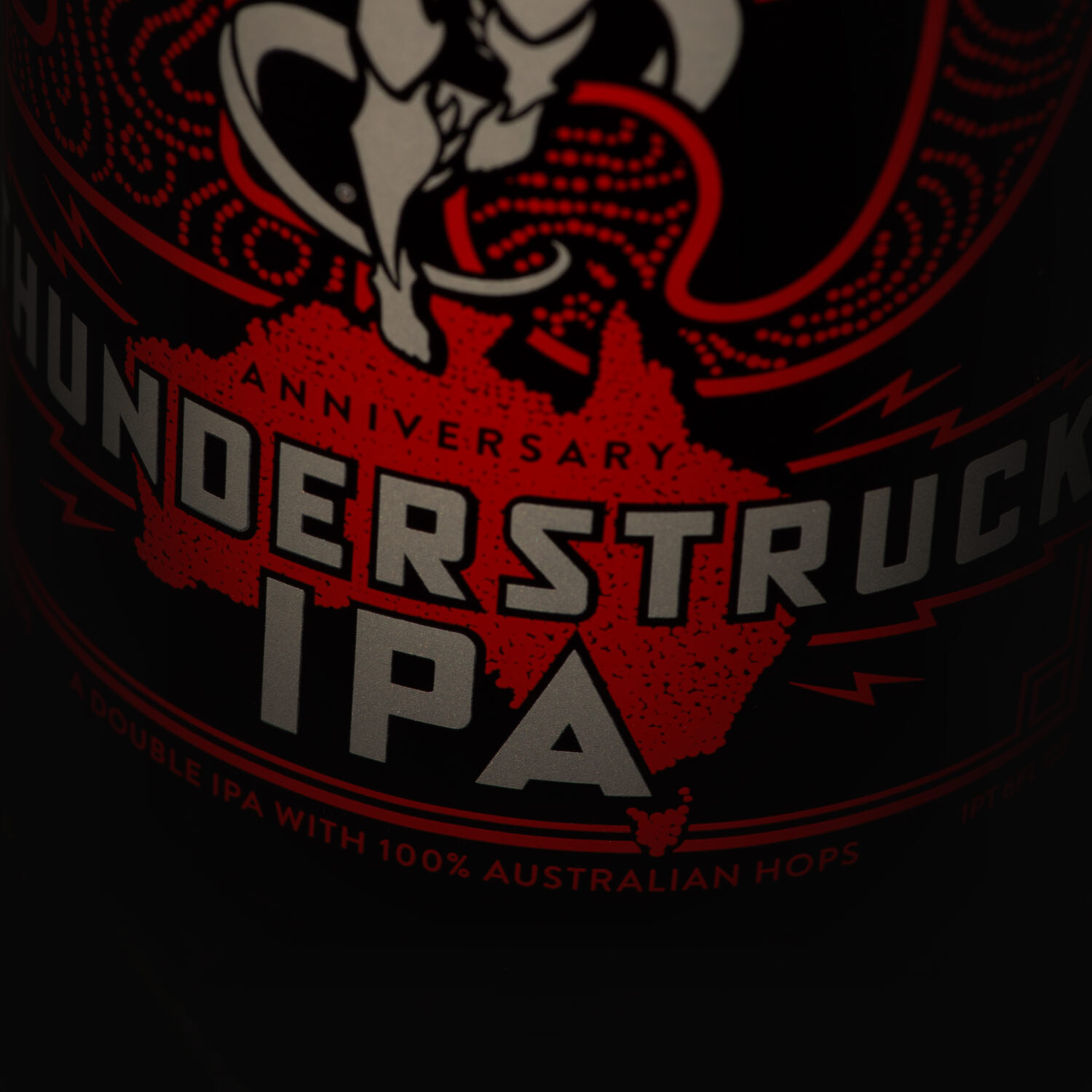 Stone 19th Anniversary Thunderstruck IPA close-up