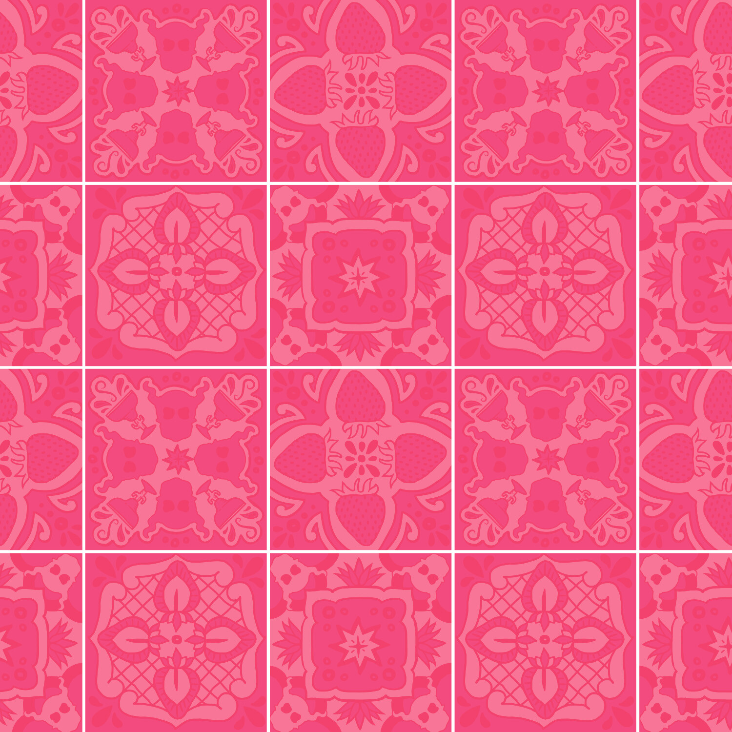 pink tiles