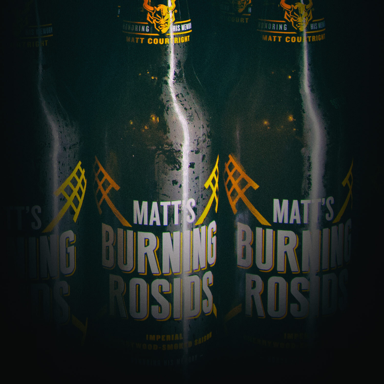 Matt's Burning Rosids Imperial Cherrywood-Smoked Saison bottles