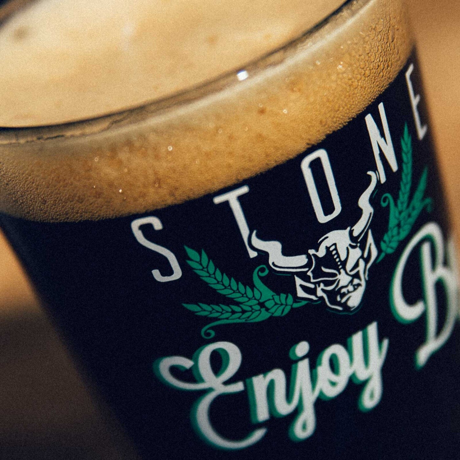 Stone Enjoy By 02.14.16 Black IPA glass