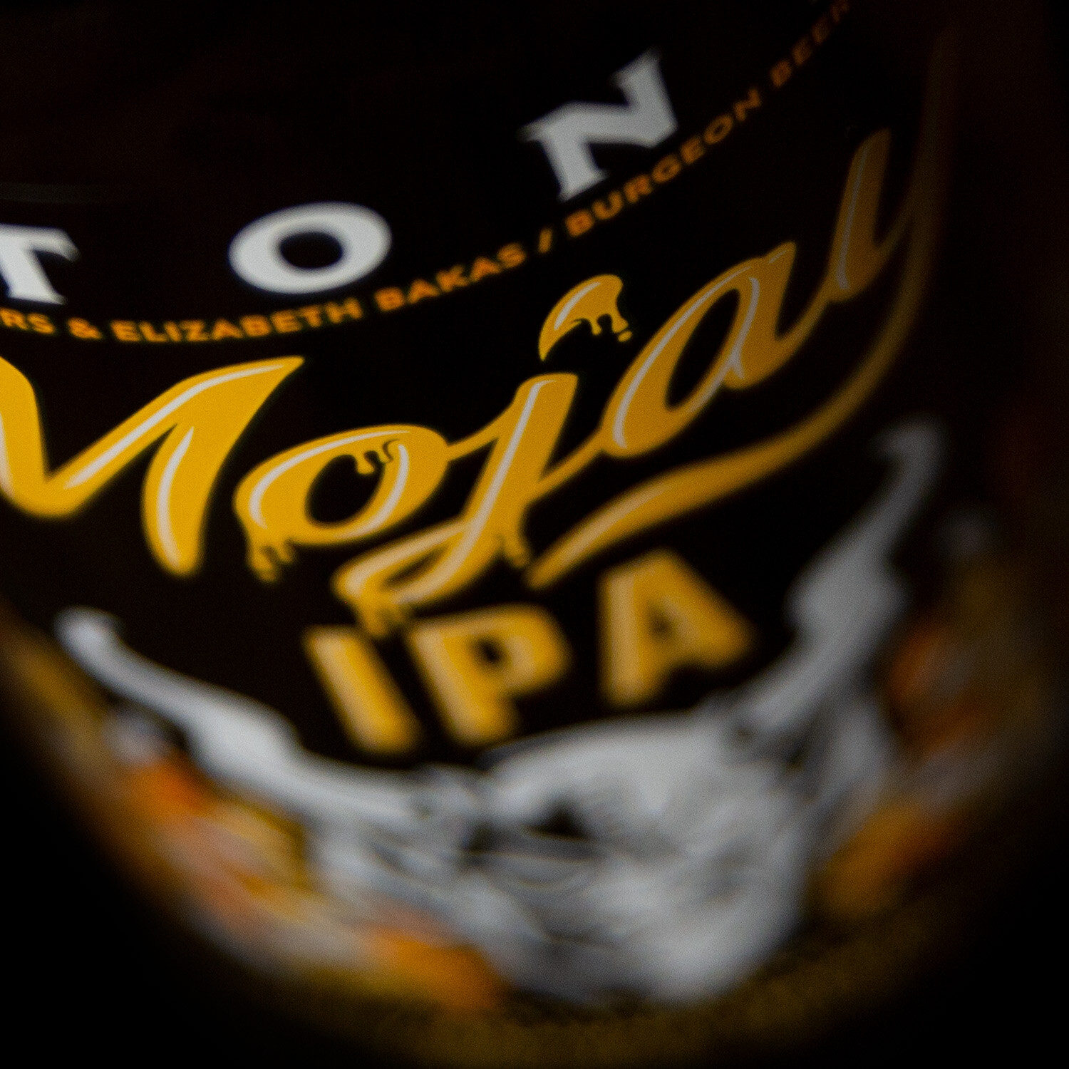 Corey Magers & Elizabeth Bakas / Burgeon Beer Company / Stone Mojay IPA close-up