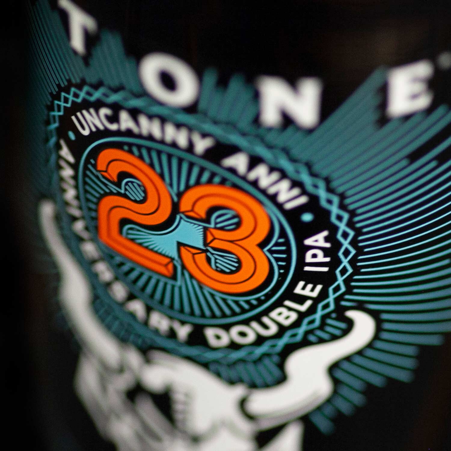 Stone 23rd Anniversary Uncanny Anni Double IPA close-up