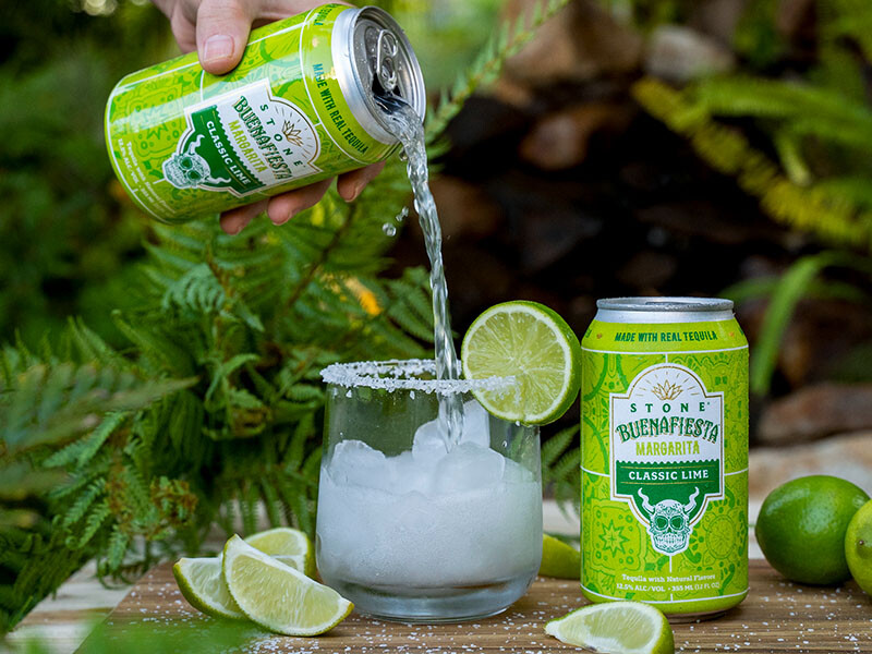 Stone Buenafiesta Margarita - Classic Lime being poured into a glass