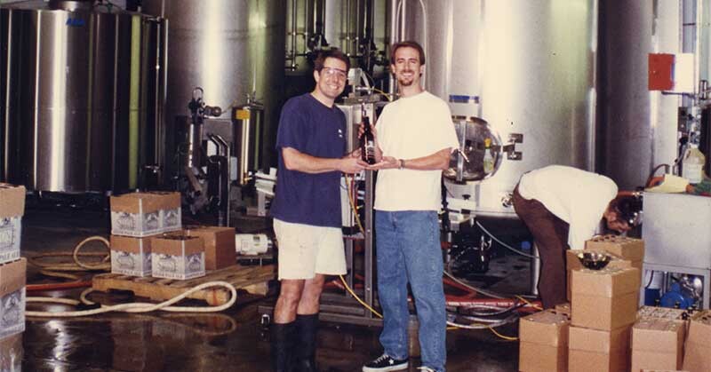 Greg and Steve in the brewery