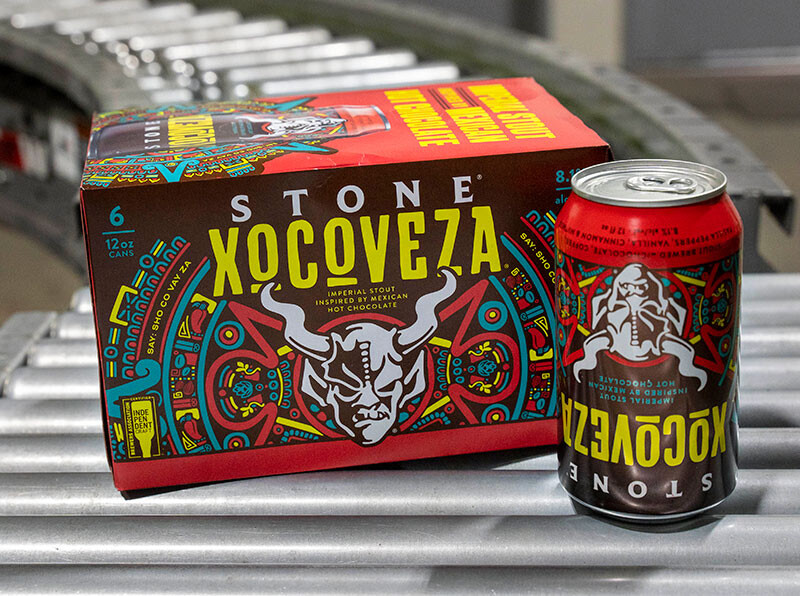 Stone Xocoveza can and six-pack