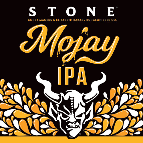Corey Magers & Elizabeth Bakas / Burgeon Beer Co. / Stone Mojay IPA logo