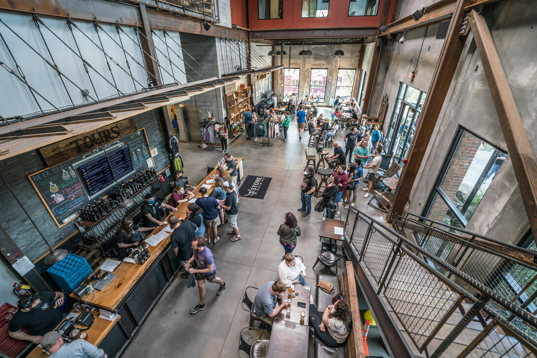 stone brewing tap room - richmond