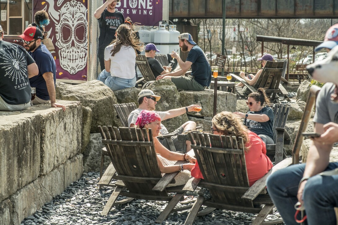 stone brewing tap room - richmond